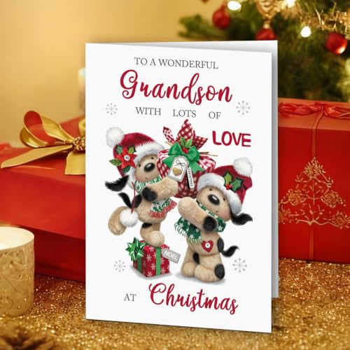 IDU Grandson Christmas Card - Funny Holiday Greeting for Grandson