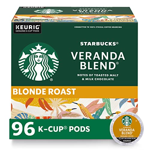 Starbucks Veranda Blend Blonde Roast Coffee Pods 24 Count - Pack of 4, 96 Pods Total