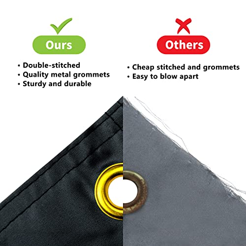 Probsin Large Merry Christmas Banner 120" x 20" Xmas Outdoor Decorations Double Printed Red Stars Presents Yard Sign Holiday Party Supplies Backdrop Home Decor for Garden House Fence Garage Indoor