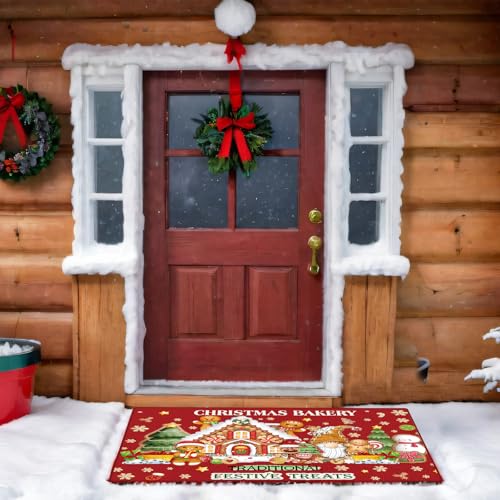 Drydiet Gingerbread Man Christmas Door Mat 2x3 ft Non-Slip Indoor Rug