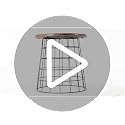 Lavish Home Round Nesting Tables, Brown/Black, Set of 2, 17.5”/15.5”