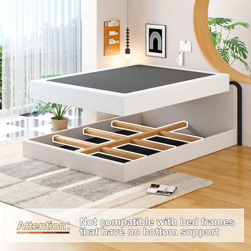 Queen Box Spring 9 Inch Heavy Duty Bed Base with Fabric Cover - EMODA
