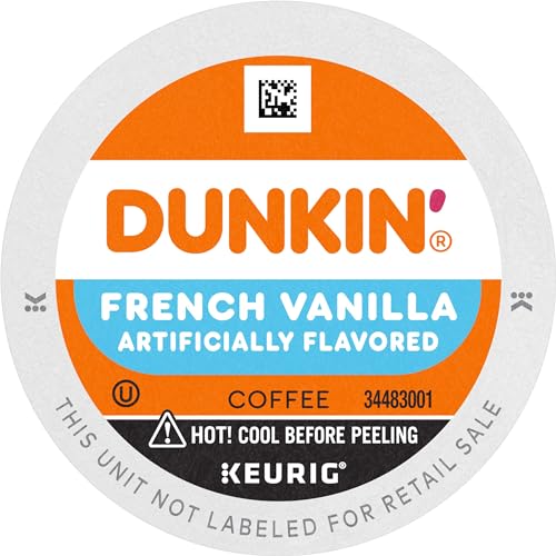 Dunkin' Best Sellers Coffee Variety Pack - Original, French Vanilla & Decaf K-Cup Pods, 60 Count