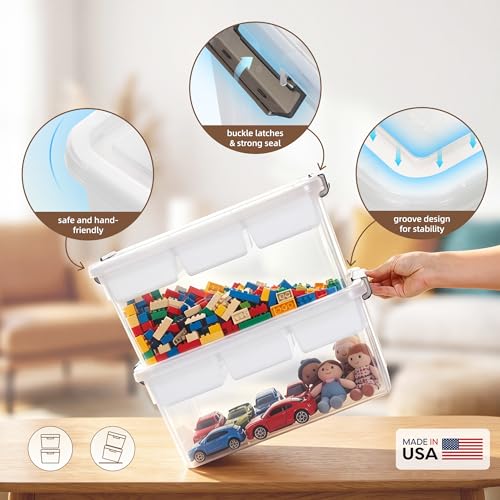 Citylife 17QT Clear Craft Storage Box with Removable Tray - 17 Qt, 1 Pack