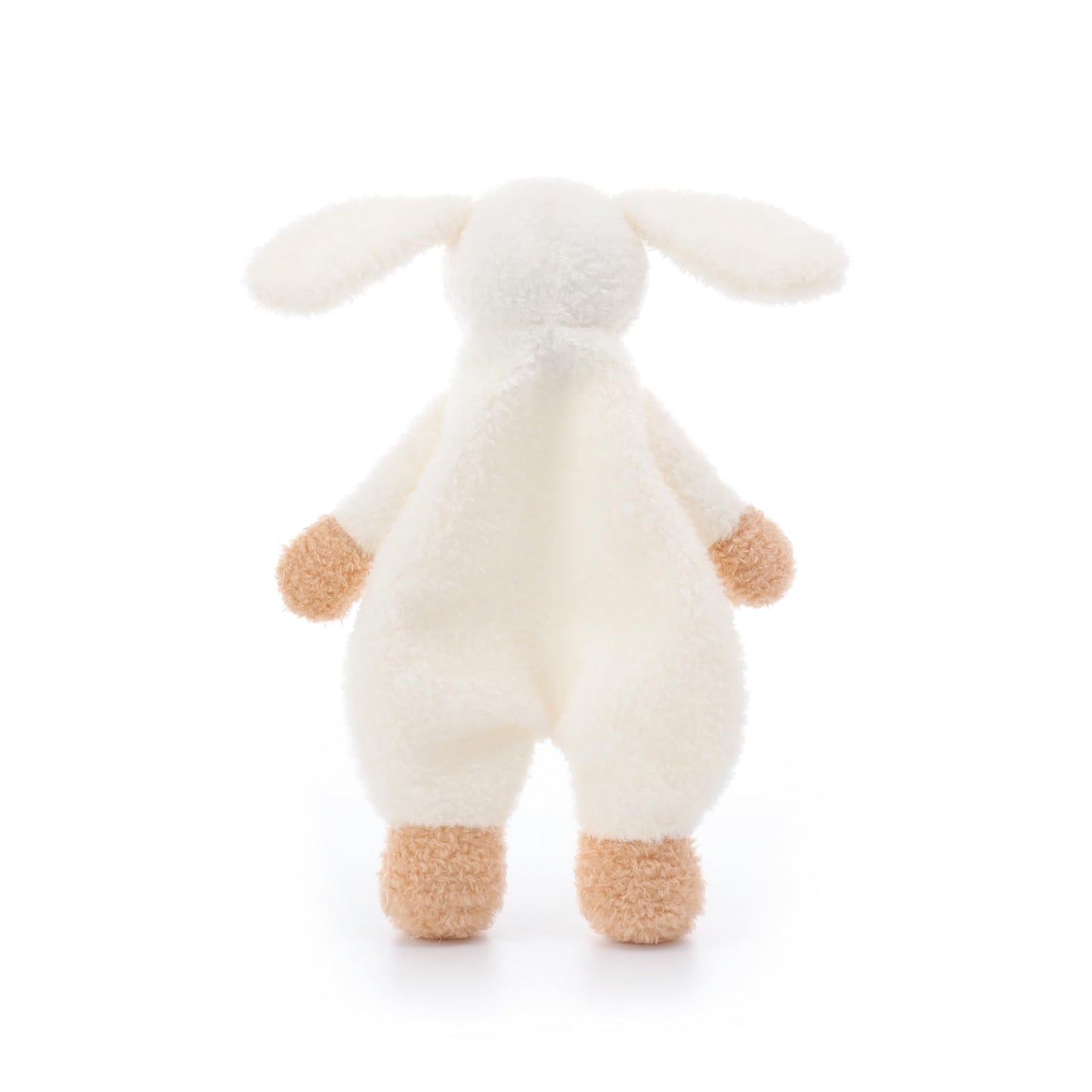 Apricot Lamb Stuffed Animals Security Blanket White Bunny Rabbit Infant Nursery Character Blanket Luxury Snuggler Plush(White Bunny, 10 Inches)