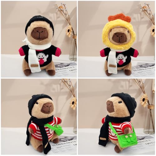 Capybara Plush Toy, Cute Stuffed Animals Kawaii Capibara Plush Pillow Christmas Birthday Easter Valentine's Day Gift for Kids Boys Girls (11 PCS Halloween)