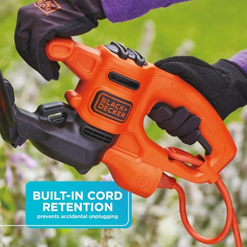 16-Inch Electric Hedge Trimmer with 3.0 Amp Motor, Lightweight & Dual-Action Blade