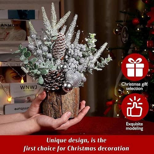 Small Christmas Tree Tabletop Artificial Mini Decorations with