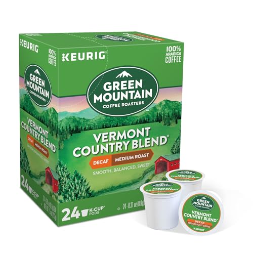 Vermont Country Blend Decaf Coffee Pods - Medium Roast, 24 Count (Pack of 4)