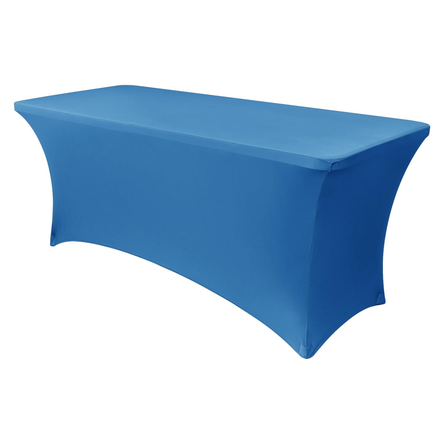 Obstal Spandex Table Cover 8ft Fitted Tablecloth Rectangular - Stretch Rectangle Folding Table Cloth for Birthday Party Wedding Banquet, Aqua, 96L x 30W Inch
