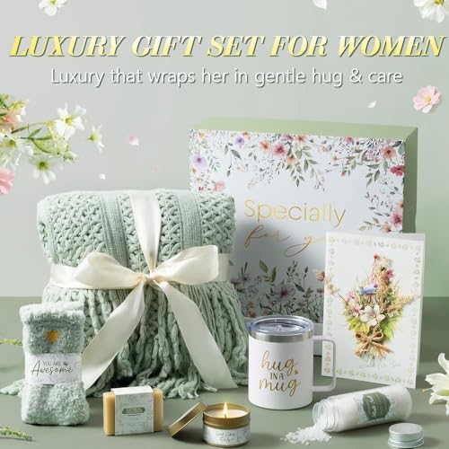 Self Care Get Well Soon Gift Basket for Women - Sage Green Care Package