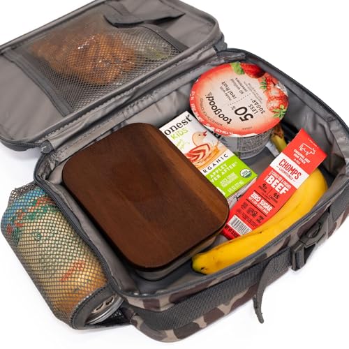 Burlebo Lunch Box - Classic Deer Camo Insulated Food Container with Handle - Variation of THIS listing
