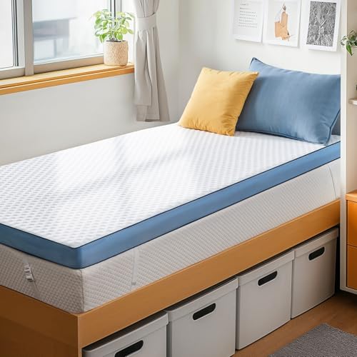 Twin 3-Inch Firm Mattress Topper with Gel-Infused Memory Foam & Bamboo Cover