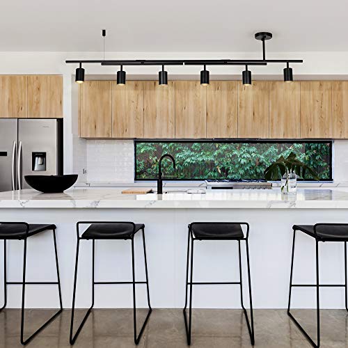 Matte Black 64-Inch 6-Light Track Lighting Fixture with Adjustable Heads - West Variation
