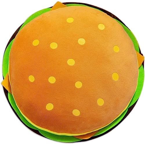 Funny Food Stuffed Cheeseburger Plush Pillow, 15.7'' Simulation Burger Plush Pillow, Cute Hamburger Plushie Toy Food Plushies Plush Hamburger Pillow - Home Decor Xmas Birthday Gift