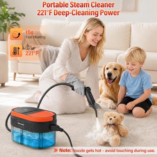 Handheld Steam Cleaner with 1800ml Large Tank for Deep Home Cleaning