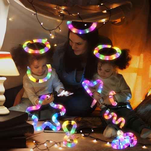 12 PCS Glow Sticks Pack, Glow in Dark Party Favor Supplies, Halloween Light Up Light up Bracelets Accessories for Toddlers, Neon Party Decorations for New Years Eve Birthday Camping