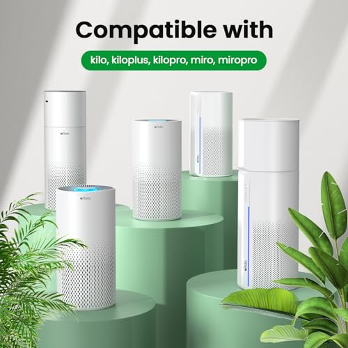 Afloia 6.65 x 6.65 x 8.98-inch Compatible Air Purifier Filter for Kilo, Kilo Plus, Miro Pro