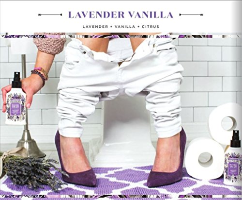 Poo-Pourri Before-You-Go Toilet Spray Refill Bottle Lavender Vanilla 16 Fl Oz with Travel Size