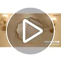 Gold 32-inch Wavy Round Wall Mirror with Aluminum Frame - Modern Bathroom & Living Room Decor