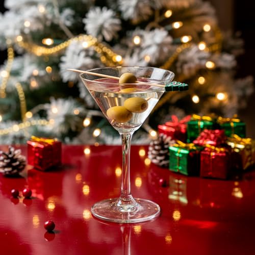 PuTwo Christmas Cocktail Picks 4.7 Inch 100pcs Bamboo Appetizers