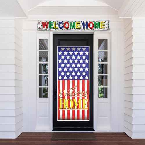 Metallic Welcome Home Fringe Banner Party Accessory (1 count) (1/Pkg)