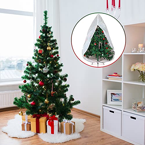 Shappy White Xmas Tree Storage Bag - Upright Cover 9x6 Feet