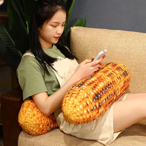 Corn Plush Pillow, Corn Stuffed Pillow,Food Plush Pillow,Home Decoration Christmas Birthday Gift for Kids Boys Girls (19 inch, Style 1)