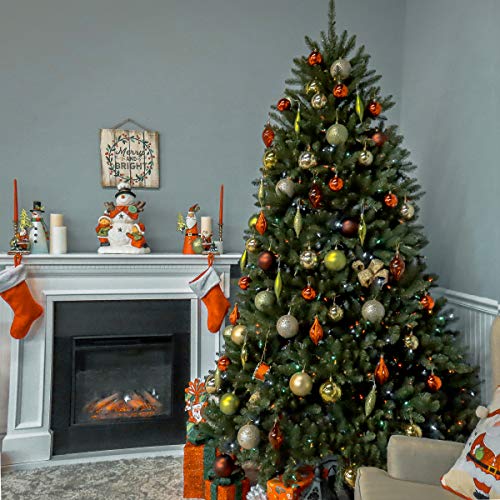 National Tree Company 6.5ft Pre-Lit Dunhill Fir Christmas Tree - Full, Artificial Holiday Tree