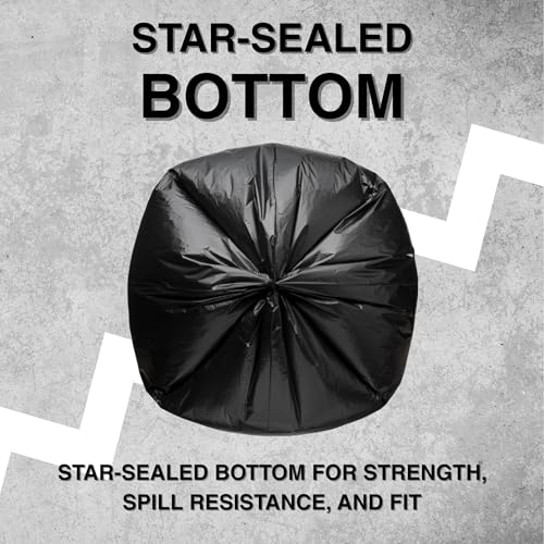 40 Gallon Heavy Duty Black Trash Bags 45 Gal Can Liners Bulk 150 Count