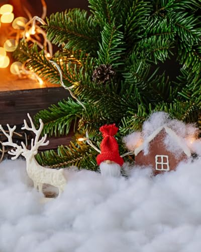 Pextian 160g Fake Snow Fluff Decor for Christmas Winter Village Indoor Decoration