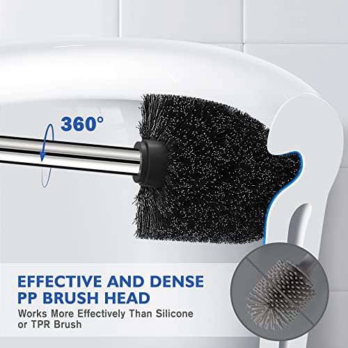 Toilet Brush and Holder, 2 Pack Stainless Steel, Bowl for Bathroom