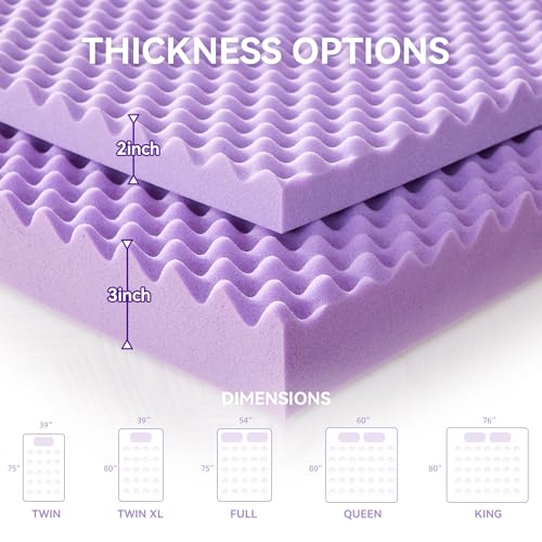 SINWEEK Full 1.5 Inch Egg Crate Cooling Gel Memory Foam Mattress Topper – Support & Breathability