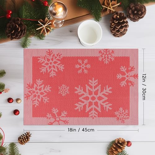 Aofmee Christmas Placemats Set of 6, Washable Place Mats for Kitchen