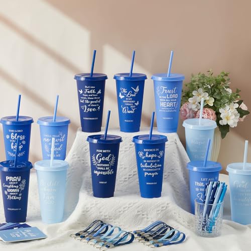 Gradient Blue 12-Piece Christian Holiday Gift Set for Church Events