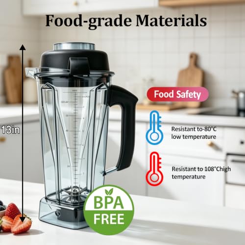 GreenTrend 64oz Blender Pitcher for Vitamix 5200-7500 Series Replacement Container