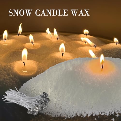 Pearl Wax Sand DIY Candle Making Set - 10 lb, Reusable & Unscented with 100 Wicks - Pearl Wax Variation
