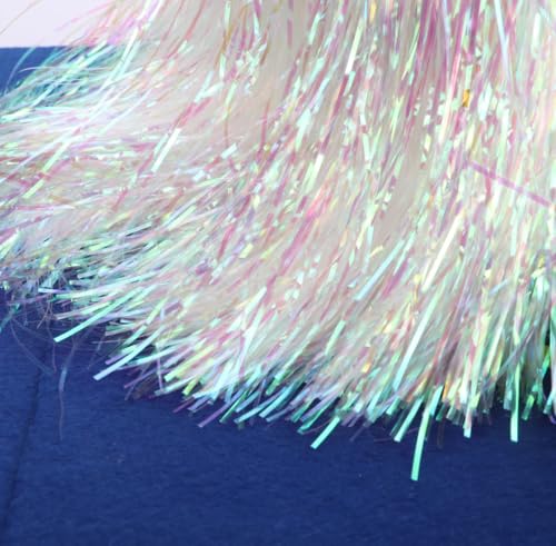 YYCRAFT Iridescent White Icicles Tinsel 3000 Strand Christmas Decor - Pack of 1
