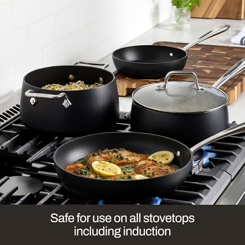 12-Inch Nonstick Frying Pan with Lid - Induction Ready, Hard Anodized