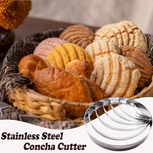 4.1 Inch Stainless Steel Concha Cookie Cutter for Mexican Bread Baking