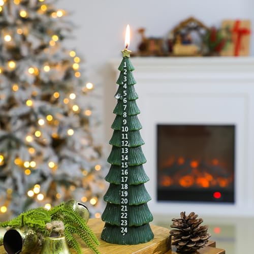 Conelist Advent Calendar Candle Christmas Tree Countdown Candle,
