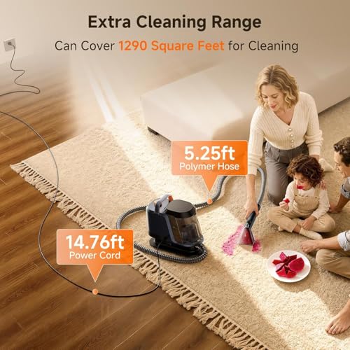 Uwant Blue-Margaret Portable Carpet & Upholstery Cleaner 18Kpa 2-in-1 Water Tank
