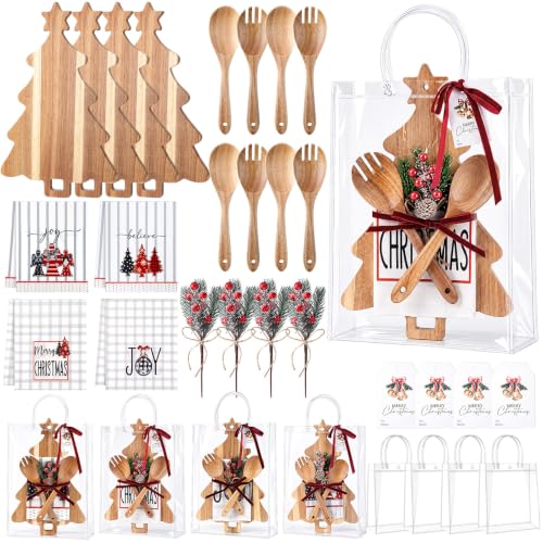 Acellegic 30 Pcs Christmas Kitchen Gift Set with Cutting Boards & Utensils, Cute Holiday Decor