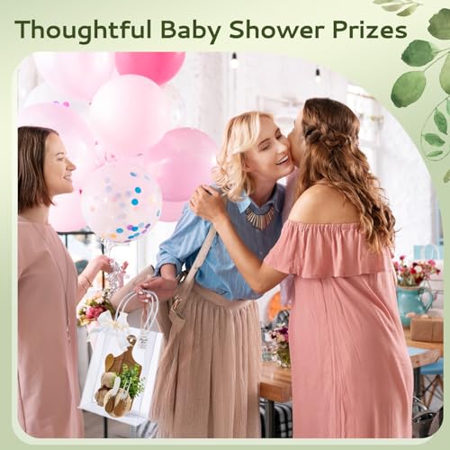 Baby Shower Prize Set - 6 Acacia Square Shaped Cheese Boards & Gift Items - Wishfond