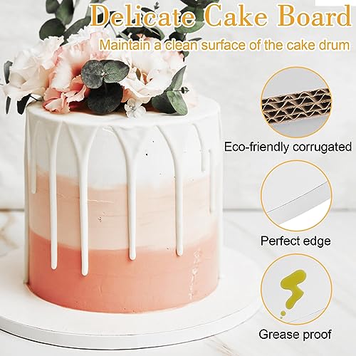 10 Inch Cake Drums - 12 pcs Round Cake Boards, Sturdy Cardboard for Wedding & Baking - Variation of 10 Inch / 12