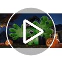 Giant Halloween Inflatable Witch with LED Lights - Outdoor Yard Decor, 6FT