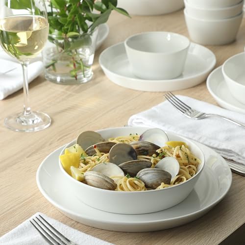 White 30-Piece Dinnerware Set for 6 - Plates & Bowls Collection