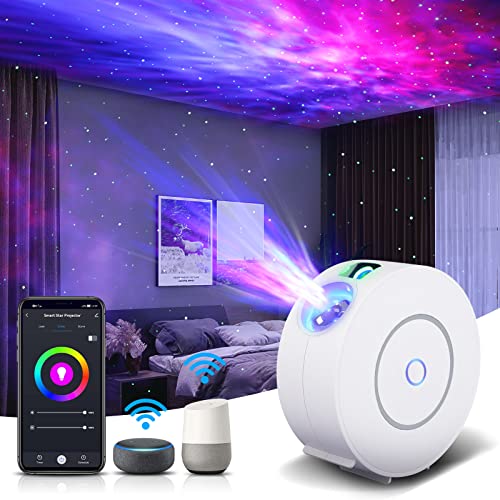 Galaxy Projector for Bedroom SK20-White | Star & Nebula Light with App Control