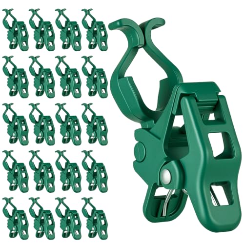 Brightown 100 Pack Green Universal C7 C9 Christmas Light Clips - Adjustable & Durable