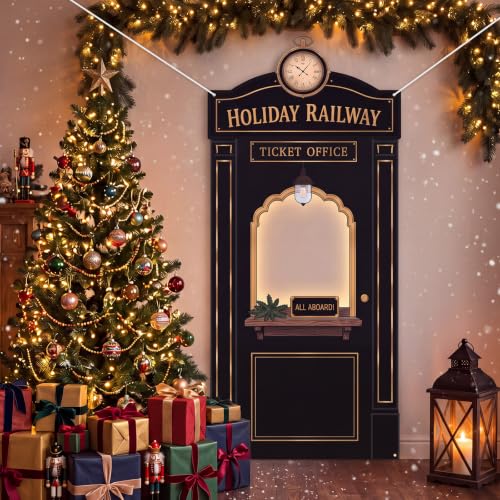 Christmas Express Train Decorations Hanging Banner Backdrop Classic - Thenshop